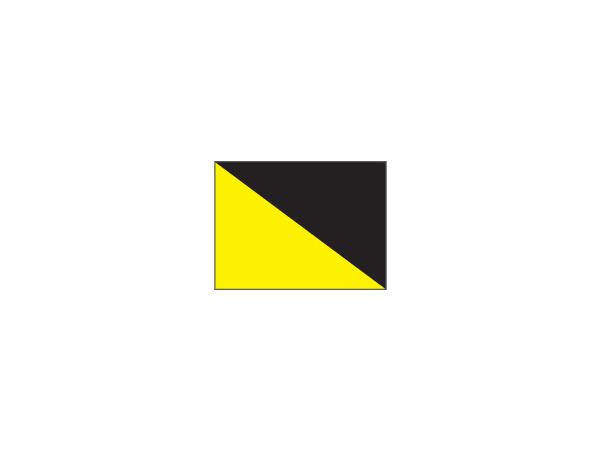 Semaphore flags tube-lock<br>Black/yellow - Nylon (set of 9 pcs)