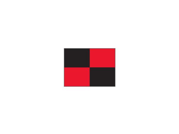 Single flag Checkered (1 pc)<br>Red/black