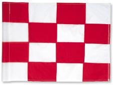 Checkered nylon flags&amp;lt;br&amp;gt;Red/white (set of 9 pcs)