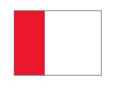 Two tone nylon flags WHITE&amp;lt;br&amp;gt;with red tube (set of 9 pcs)
