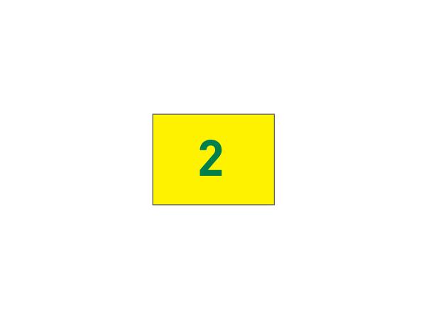 Nylon flags tube-lock No 1-9<br>Yellow/green (set of 9 pcs)