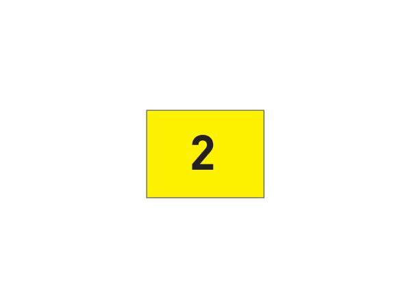 Numbered polyester flags 10-18<br>Yellow/black (set of 9 pcs)