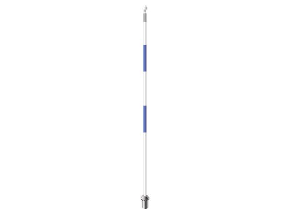 Royaline flagstick 229 cm<br>white with blue stripes