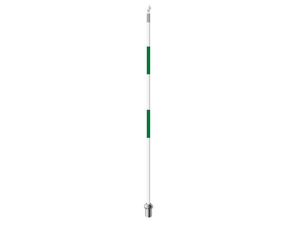 Royaline flagstick 229 cm<br>white with green stripes