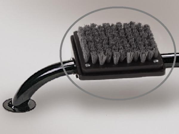 Console mount with brush (grey)<br>for cleaning alternative spikes