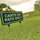 Fairway sign 11x23cm Grn/White<br>CARTS ON PATH ONLY